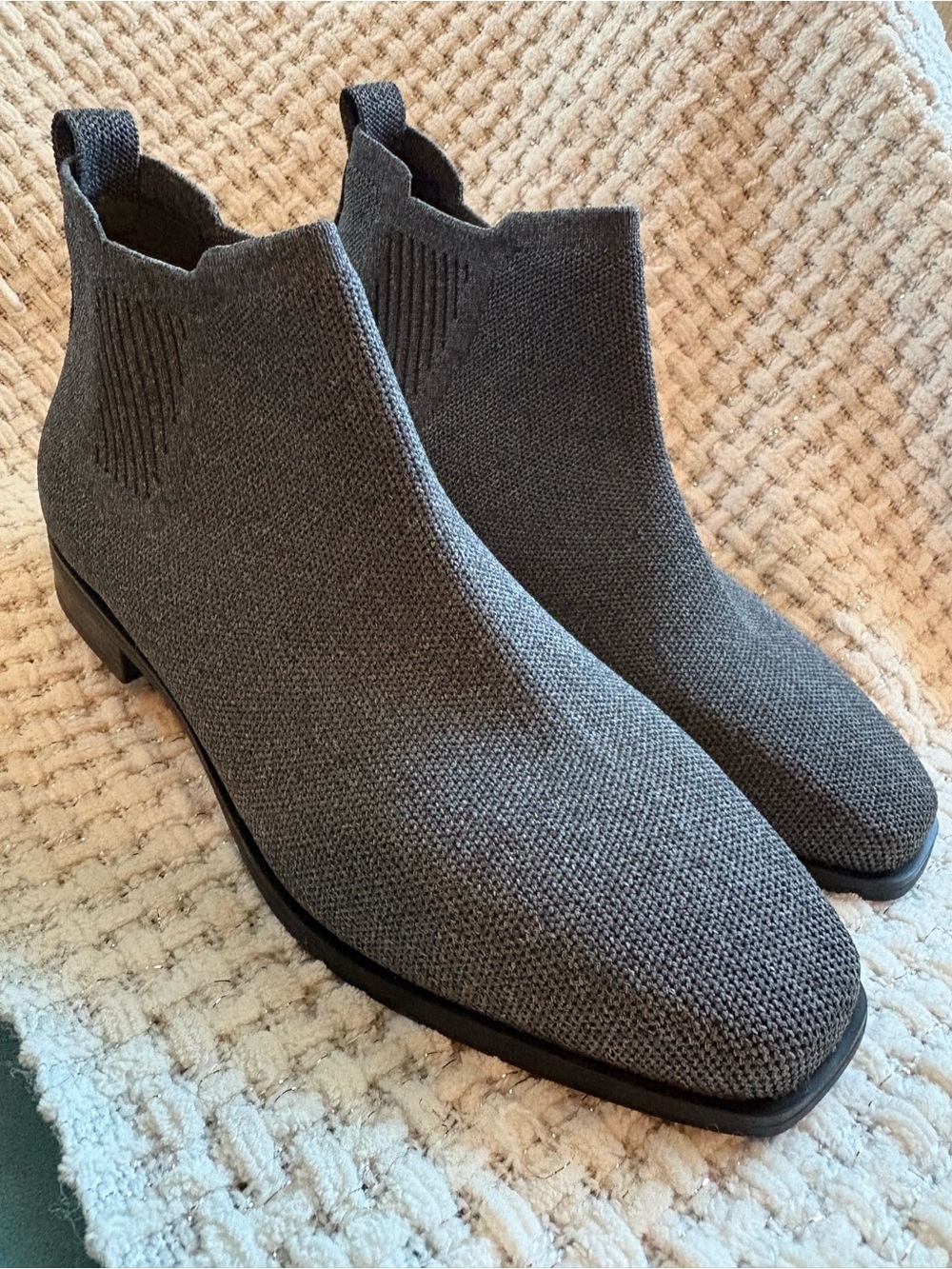 Vivaia Ryan Square-toe Grey Ankle Boots Size 41